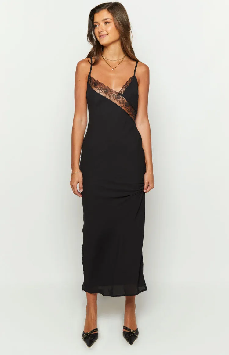 The Exclusive Black Lace Maxi Dress