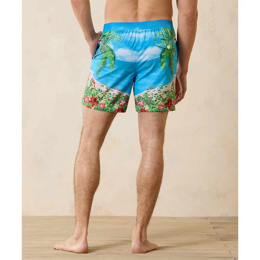 Tommy Bahama 6-Inch Artist Series Rialto Coastal Comforts Swim Trunks - Summer Aqua