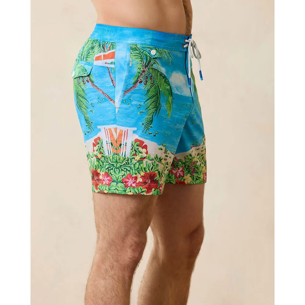 Tommy Bahama 6-Inch Artist Series Rialto Coastal Comforts Swim Trunks - Summer Aqua