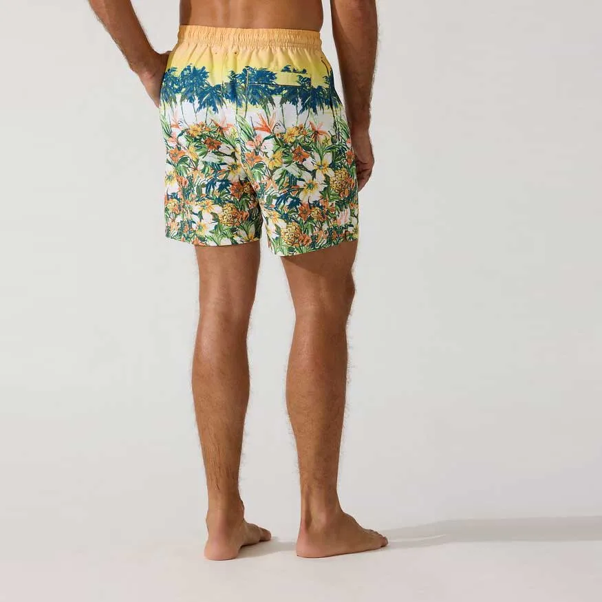 Tommy Bahama 6-Inch Naples Sunrise Scenic Swim Trunks - Orange Ray