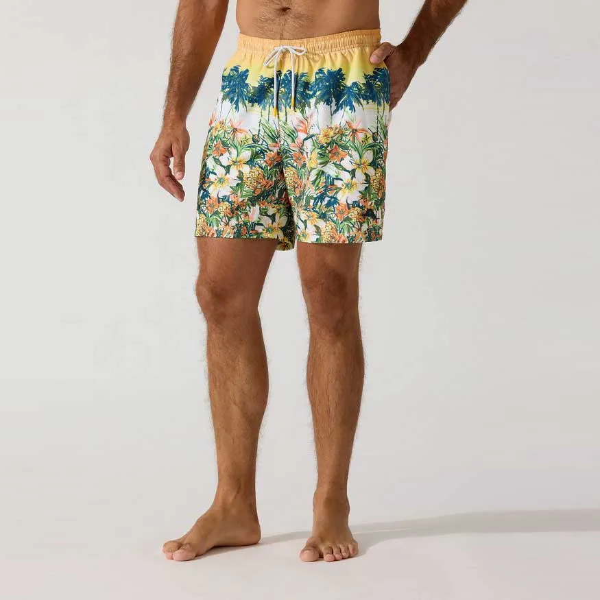 Tommy Bahama 6-Inch Naples Sunrise Scenic Swim Trunks - Orange Ray