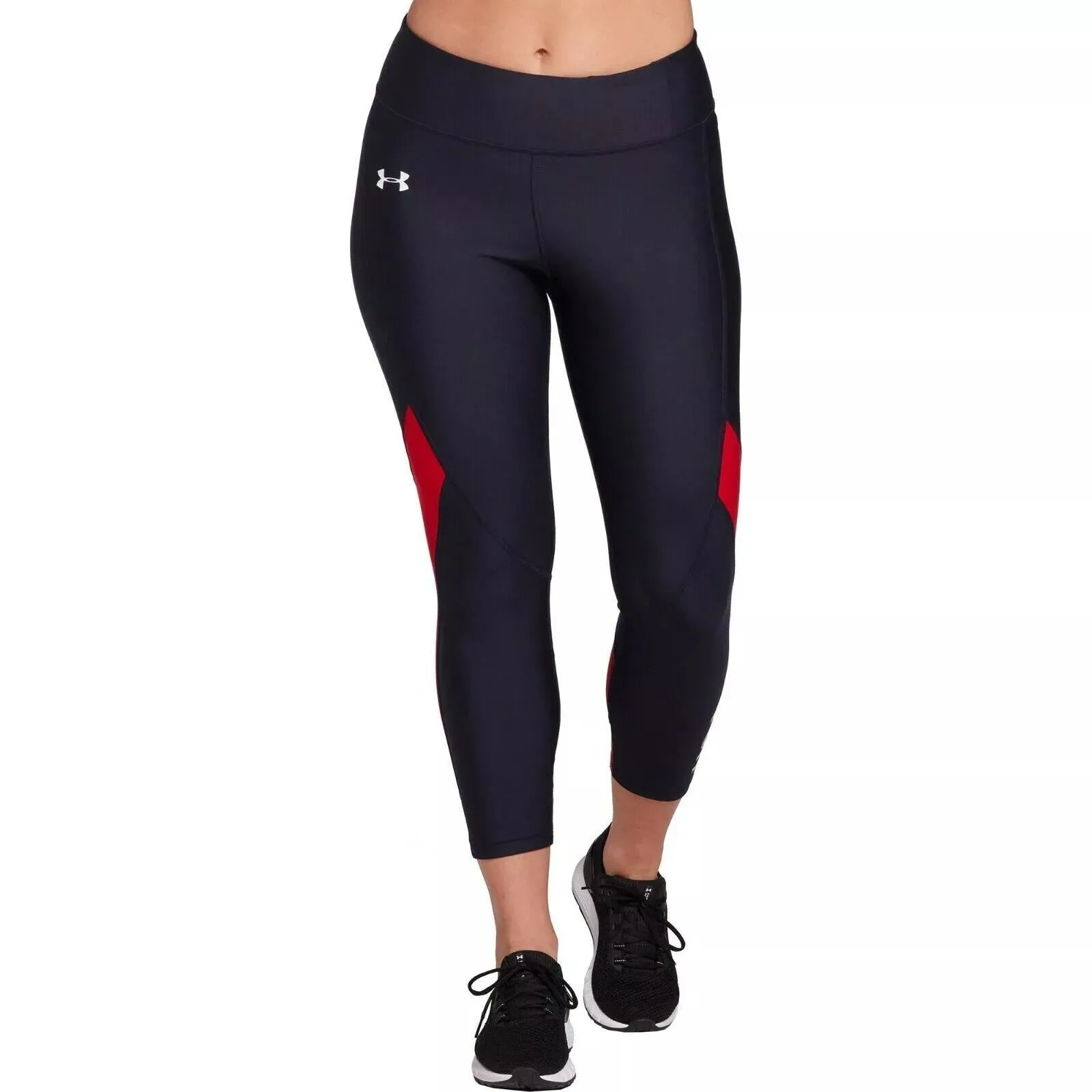 Under Armour Women's HeatGear Americana USA Leggings, Navy Red, X-Small