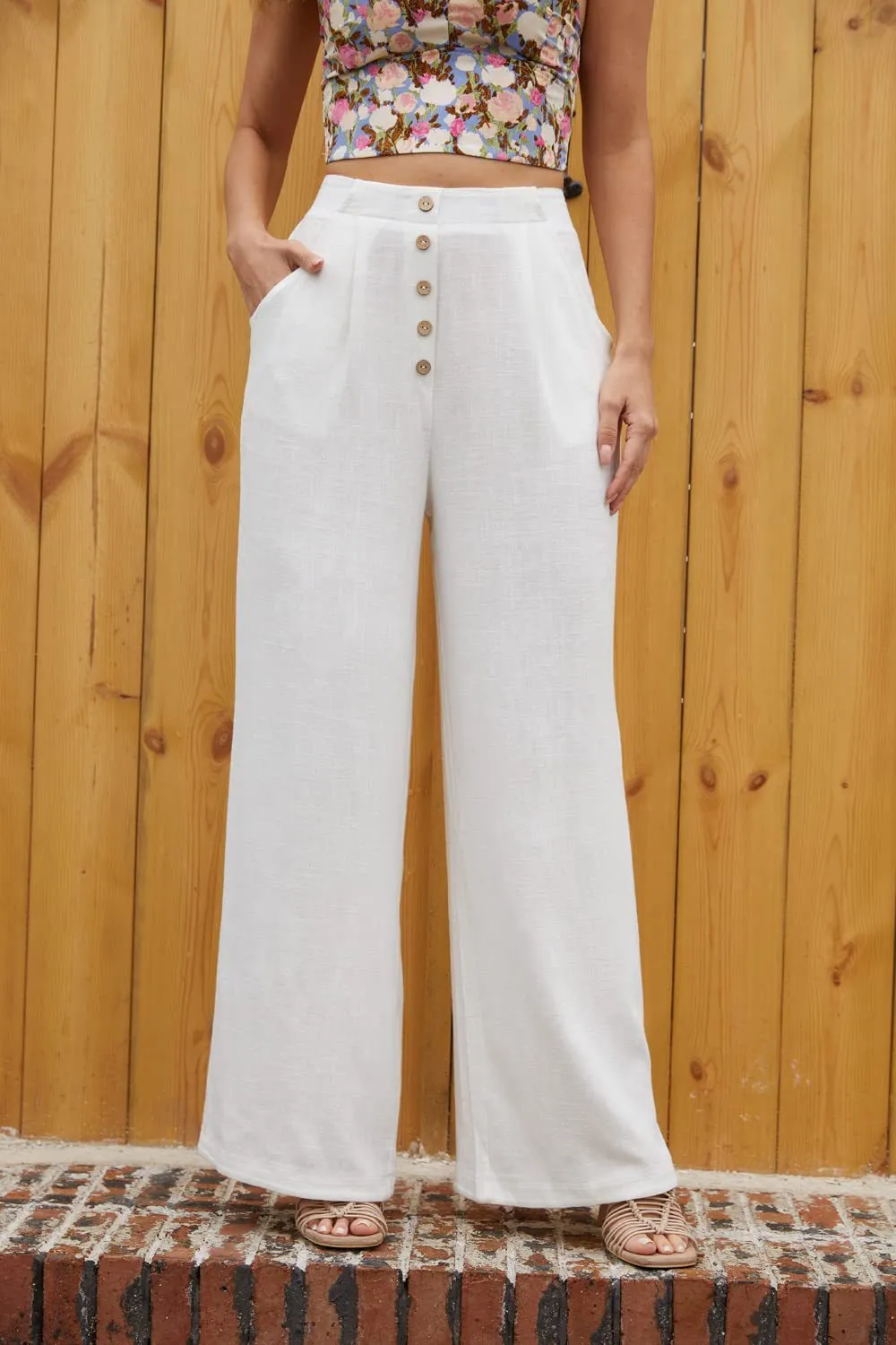 Women's Cotton And Linen Casual Straight Pants