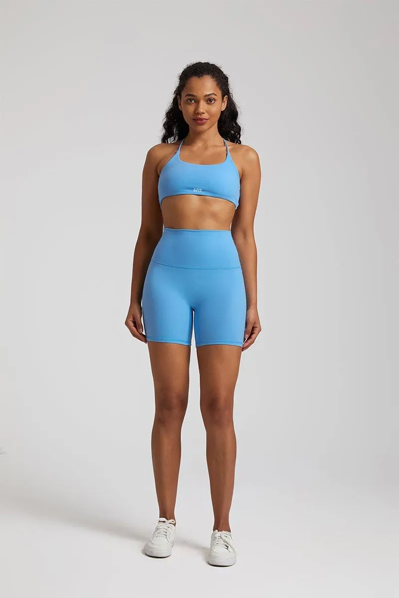 Women's High-Waist Shorts & Four-Strap Vest Set - GFIT 2.0 Activewear